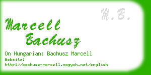 marcell bachusz business card